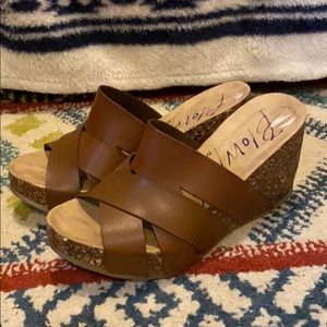 Blowfish Cork Wedge Sandals